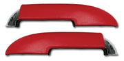 1959-1961 Corvette Armrest Assemblies W/Chrome Ends - W/Chrome End Red-430435-Corvette-Store-Online