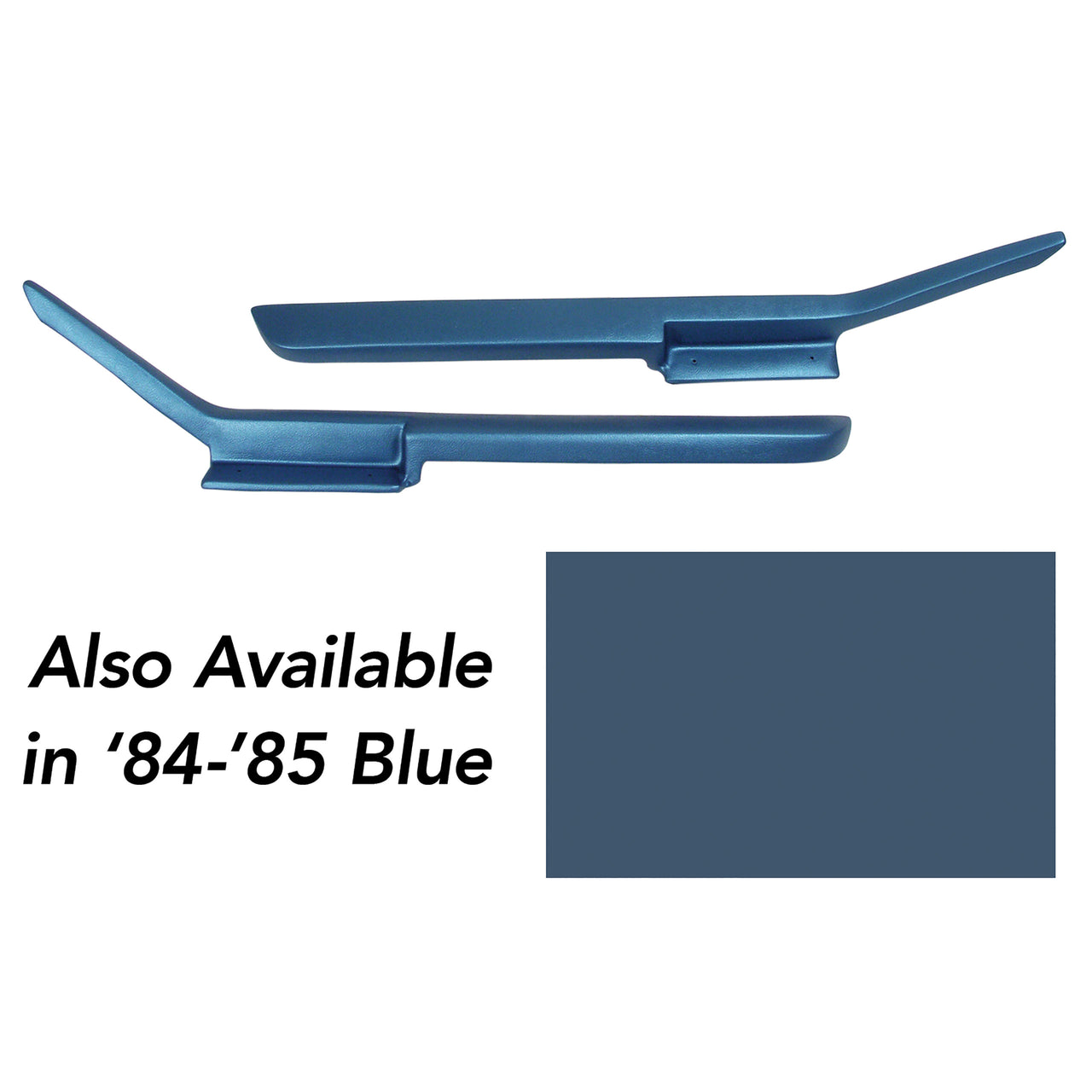 1984-1985 Corvette Moulded Door Panel Armrest Pair - Blue-430870-Corvette-Store-Online