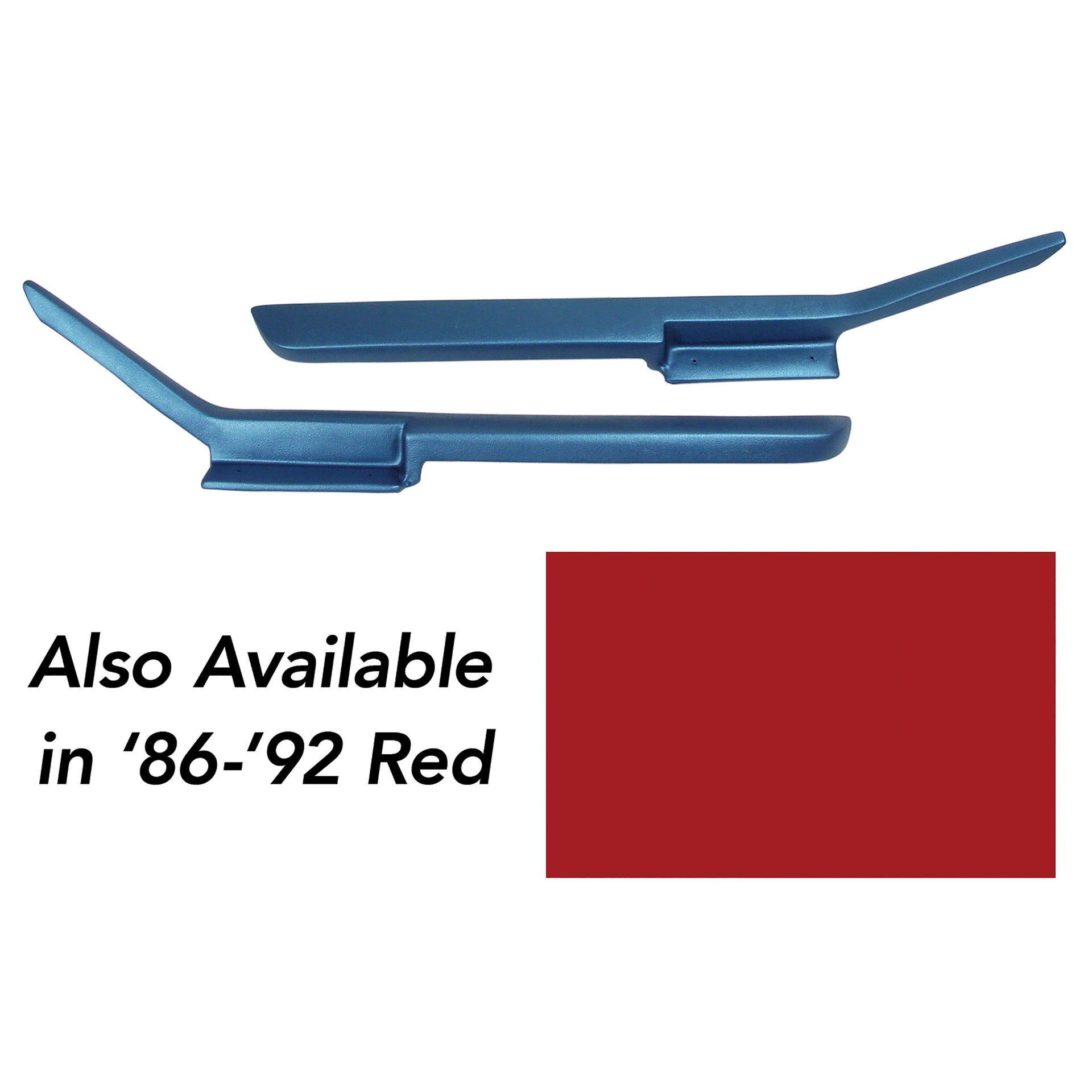 1986-1989 Corvette Moulded Door Panel Armrest Pair - Red-430875-Corvette-Store-Online
