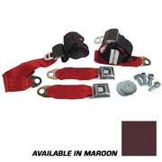 1974-1977 Corvette Maroon Lap & Shoulder Seat Belts - Single Retractor-43184-Corvette-Store-Online
