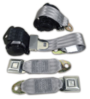 1974-1977 Corvette Gray Lap & Shoulder Seat Belts - Single Retractor-43187-Corvette-Store-Online