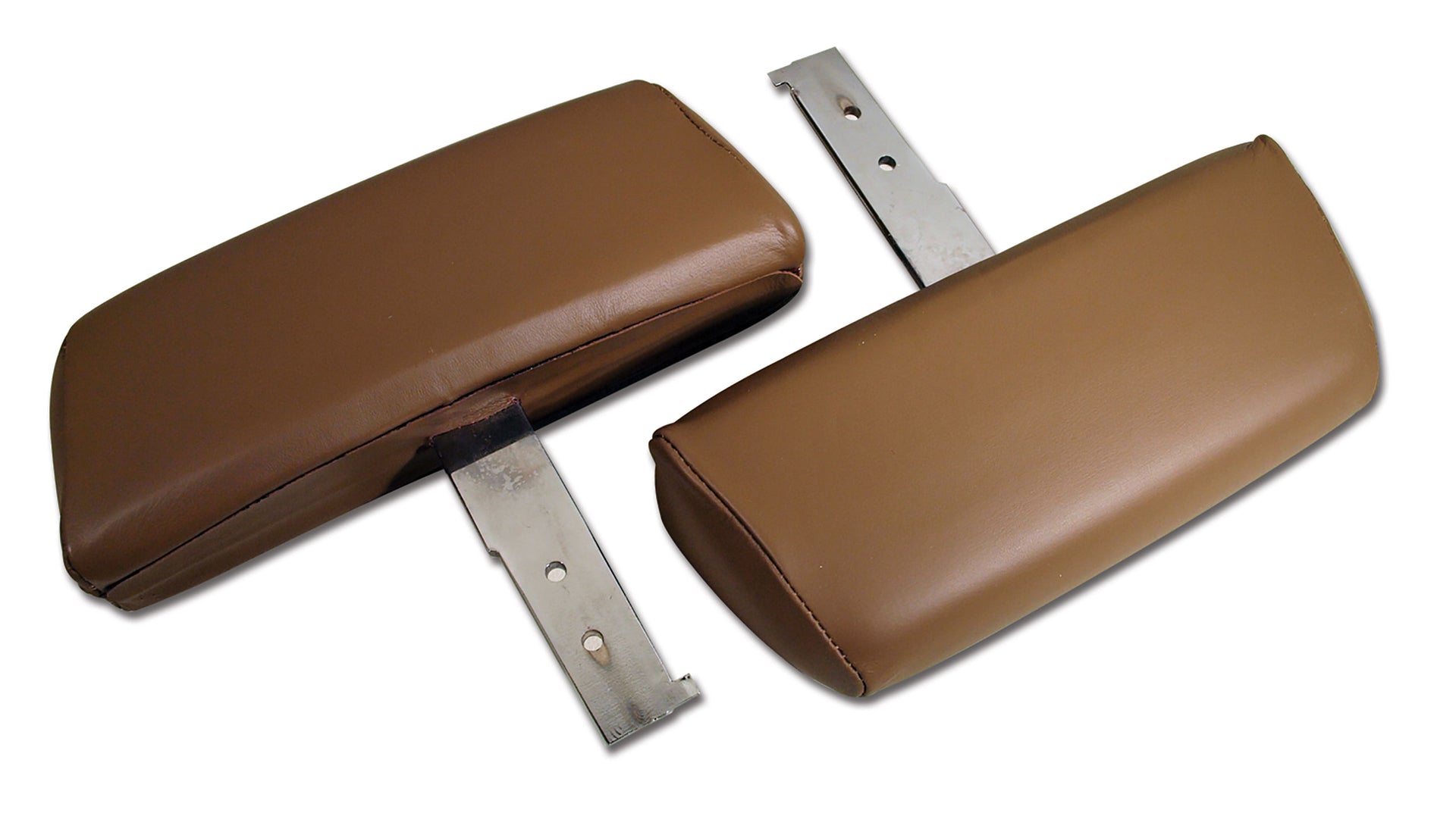 1968-1969 Corvette Headrests Saddle Complete W/Leather Covers-432656-Corvette-Store-Online