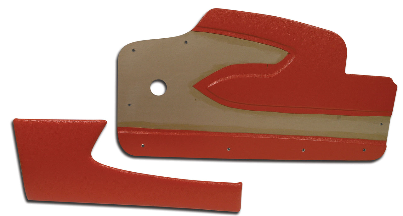 1958-1958 Corvette Door Panels Red Metal Support-434502-Corvette-Store-Online