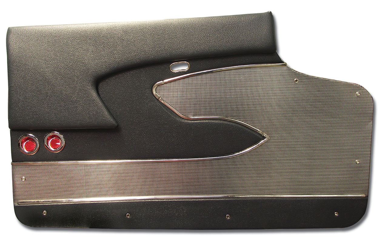 1958-1958 Corvette Door Panels Charcoal Deluxe Metal Support-434704-Corvette-Store-Online