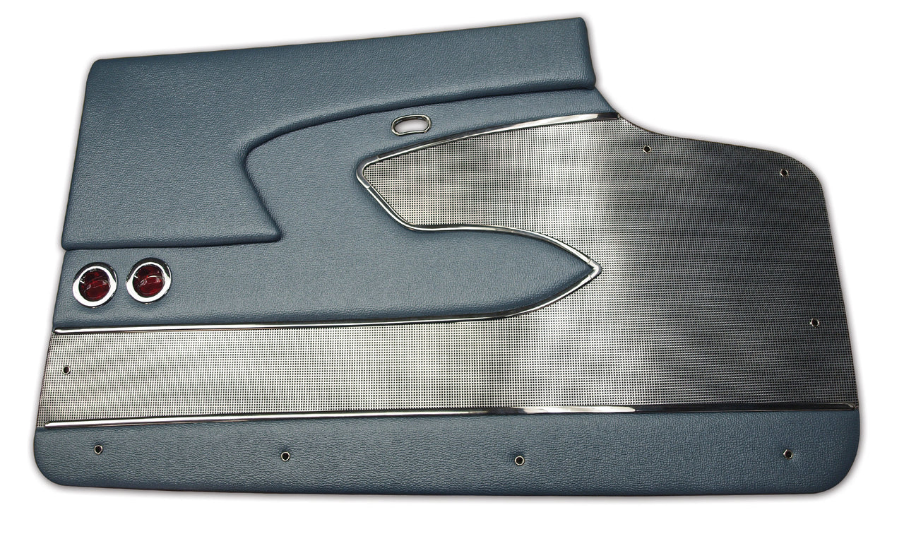 1958-1958 Corvette Door Panels Blue Deluxe Metal Support-434707-Corvette-Store-Online