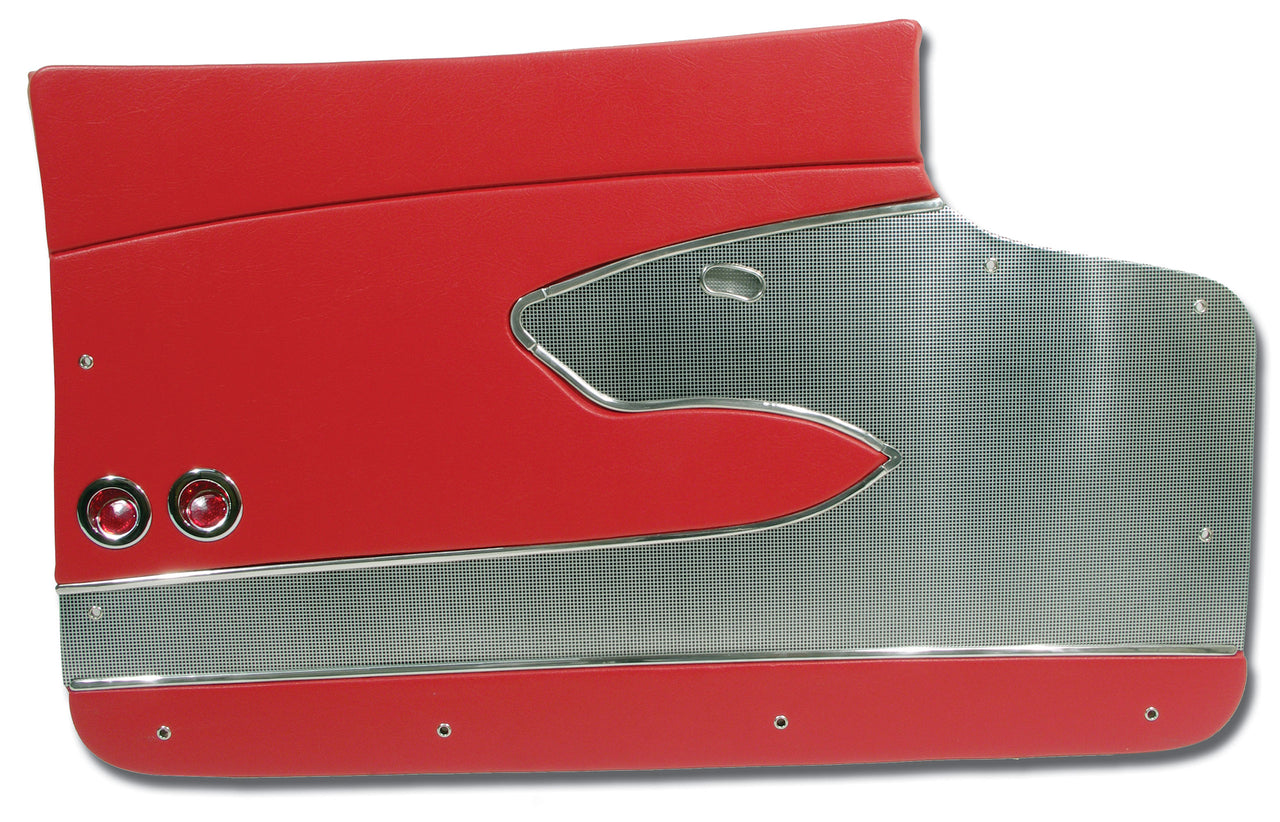 1959-1959 Corvette Door Panels Red Deluxe-435235-Corvette-Store-Online