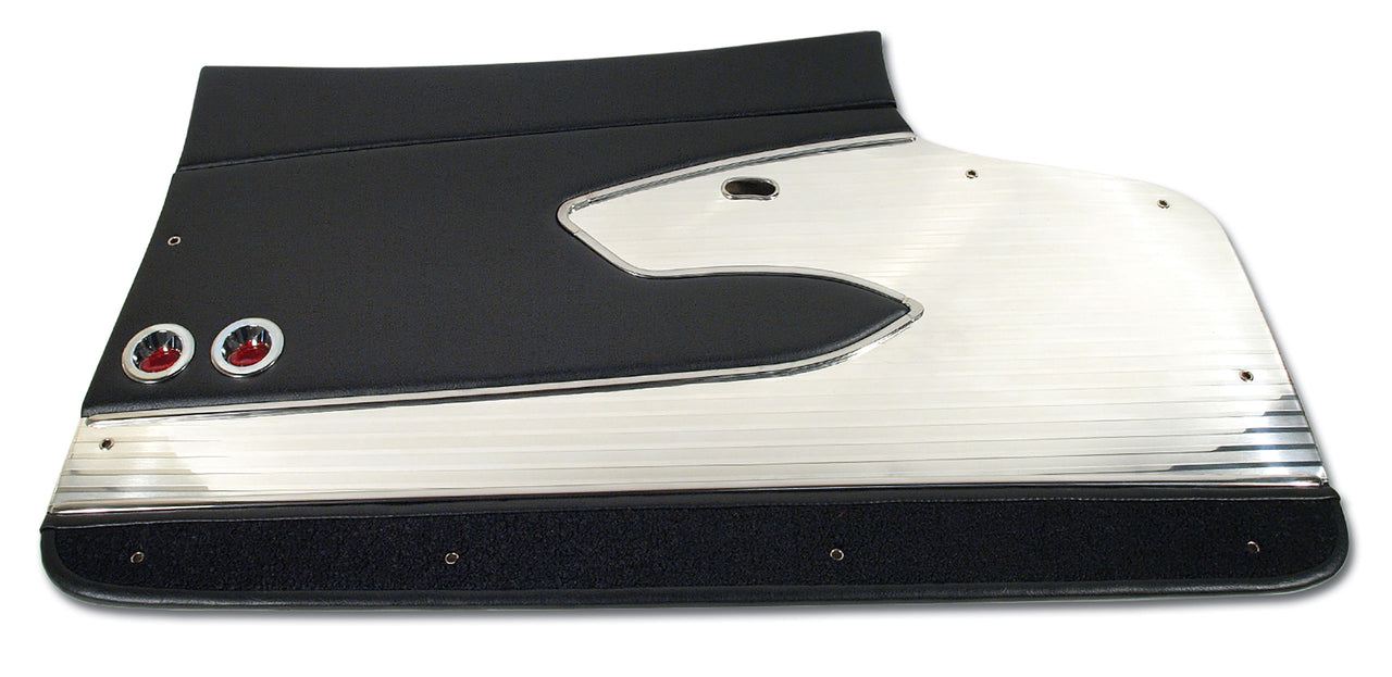 1961-1961 Corvette Door Panels Black Deluxe-4359B1-Corvette-Store-Online