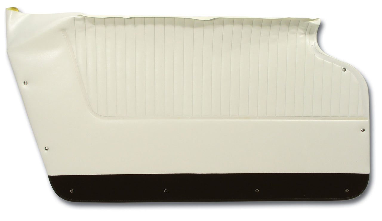 1964-1964 Corvette Door Panels White W/Black Carpet-436565-Corvette-Store-Online