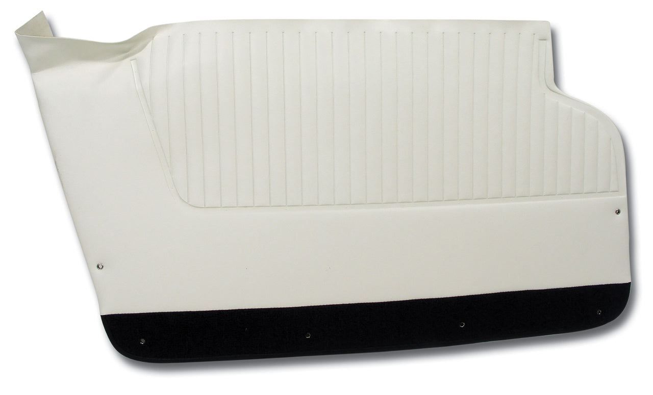 1964-1964 Corvette Door Panels White W/Dark Blue Carpet-4365Z1-Corvette-Store-Online