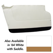 1964-1964 Corvette Door Panels White W/Saddle Carpet-4365Z3-Corvette-Store-Online