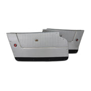 1964-1964 Corvette Door Panels Leather Silver W/Dk Blue Carpet Coupe W/Trim-4366Z4-Corvette-Store-Online