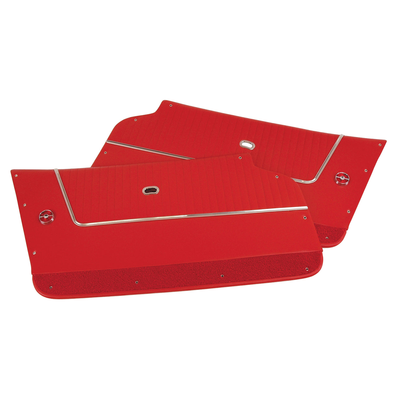 1963-1964 Corvette Door Panels Leather Red Convertible - W/Trim-436735-Corvette-Store-Online