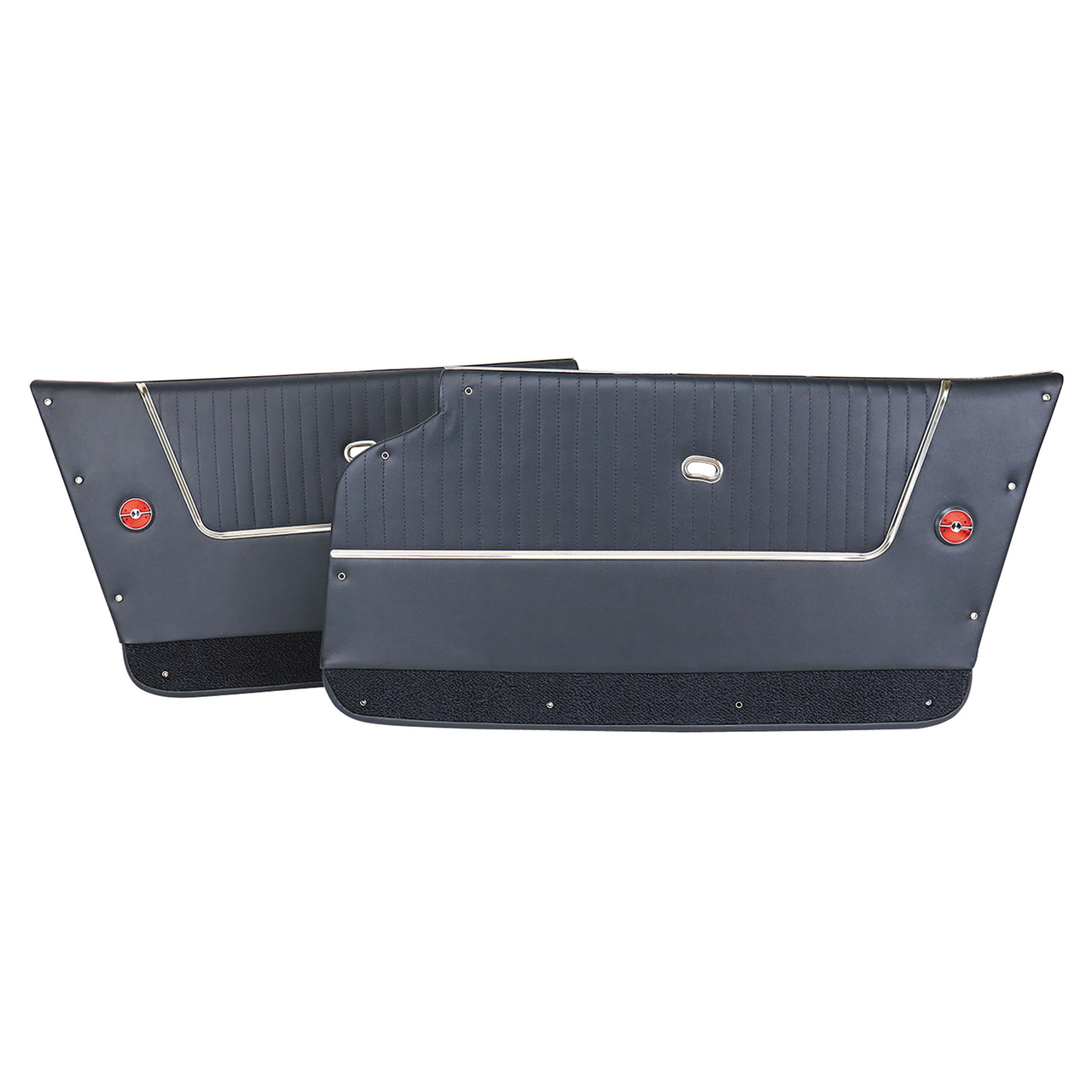 1963-1964 Corvette Door Panels Leather Dark Blue Convertible W/Trim-436742-Corvette-Store-Online