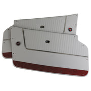1964-1964 Corvette Door Panels Leather White W/Red Carpet - Conv - W/Trim-4367Z2-Corvette-Store-Online