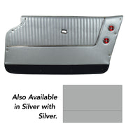 1964-1964 Corvette Door Panels Leather Silver W/Silver Carpet - Conv - W/Trim-4367Z5-Corvette-Store-Online