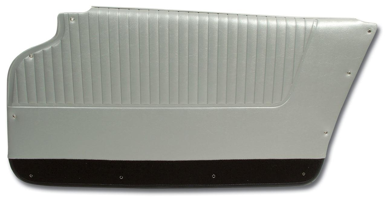 1964-1964 Corvette Door Panels Silver W/Black Carpet - Coupe - W/Felt-437061-Corvette-Store-Online