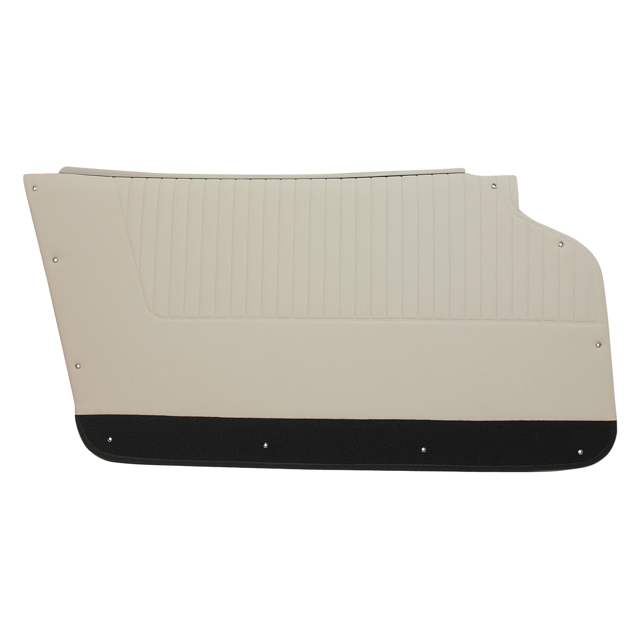 1964-1964 Corvette Door Panels White W/Black Carpet - Coupe - W/Felt-437065-Corvette-Store-Online