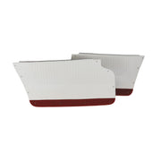 1964-1964 Corvette Door Panels White W/Red Carpet - Coupe - W/Felt-4370Z2-Corvette-Store-Online