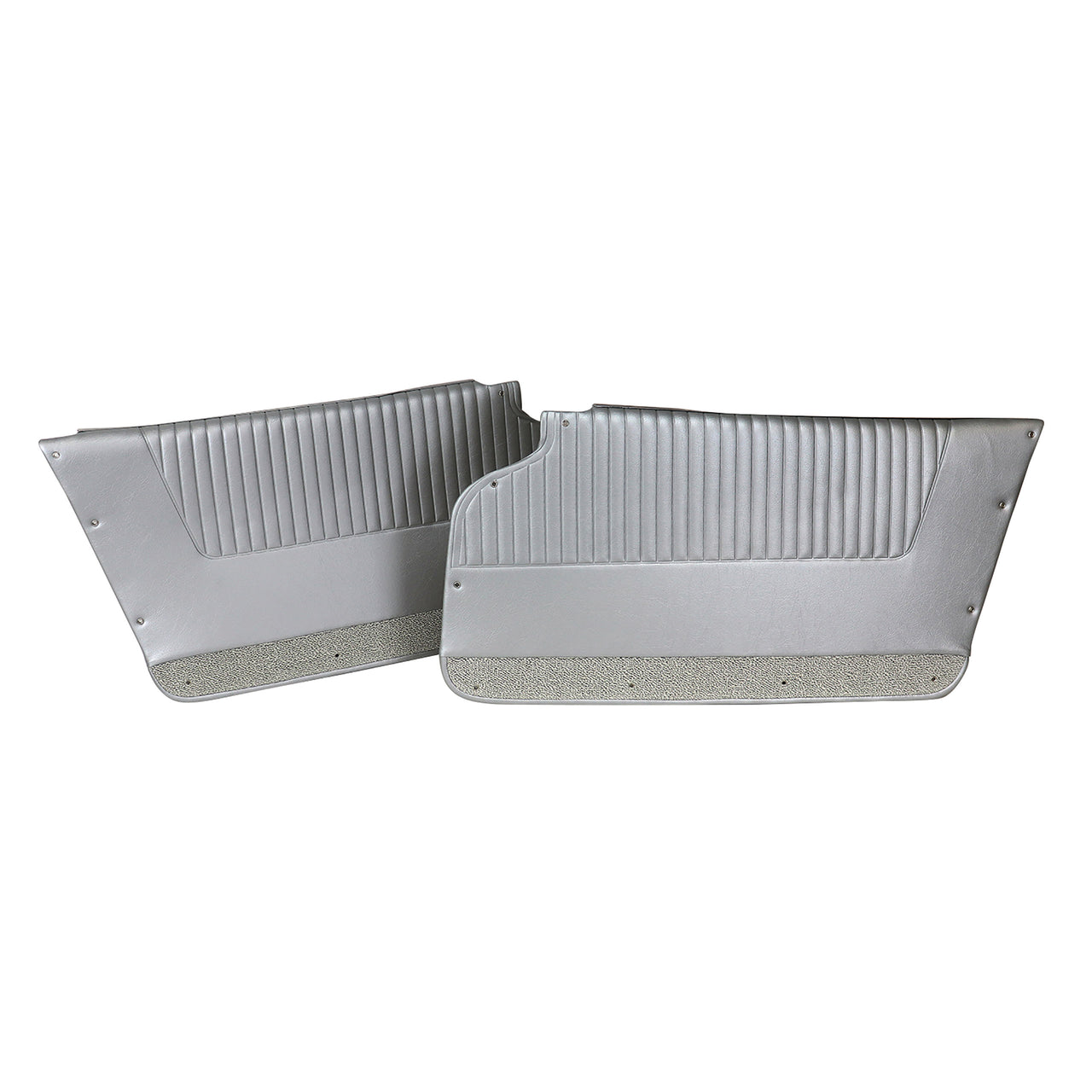 1964-1964 Corvette Door Panels Silver W/Silver Carpet - Coupe - W/Felt-4370Z5-Corvette-Store-Online