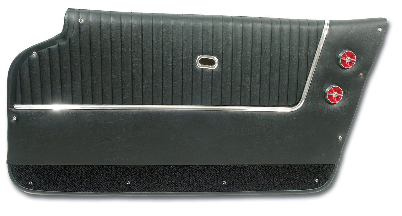 1963-1964 Corvette Door Panels Black - Convertible - W/Trim-437320-Corvette-Store-Online