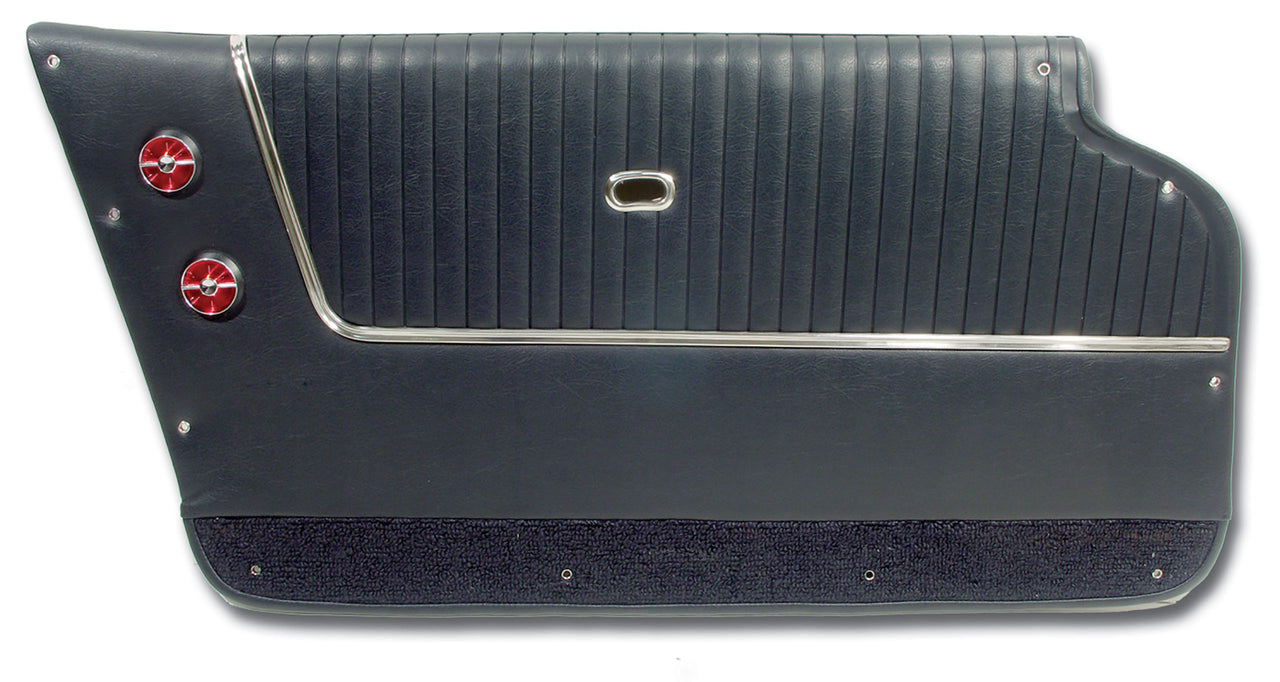 1963-1964 Corvette Door Panels Dark Blue - Convertible - W/Trim-437342-Corvette-Store-Online