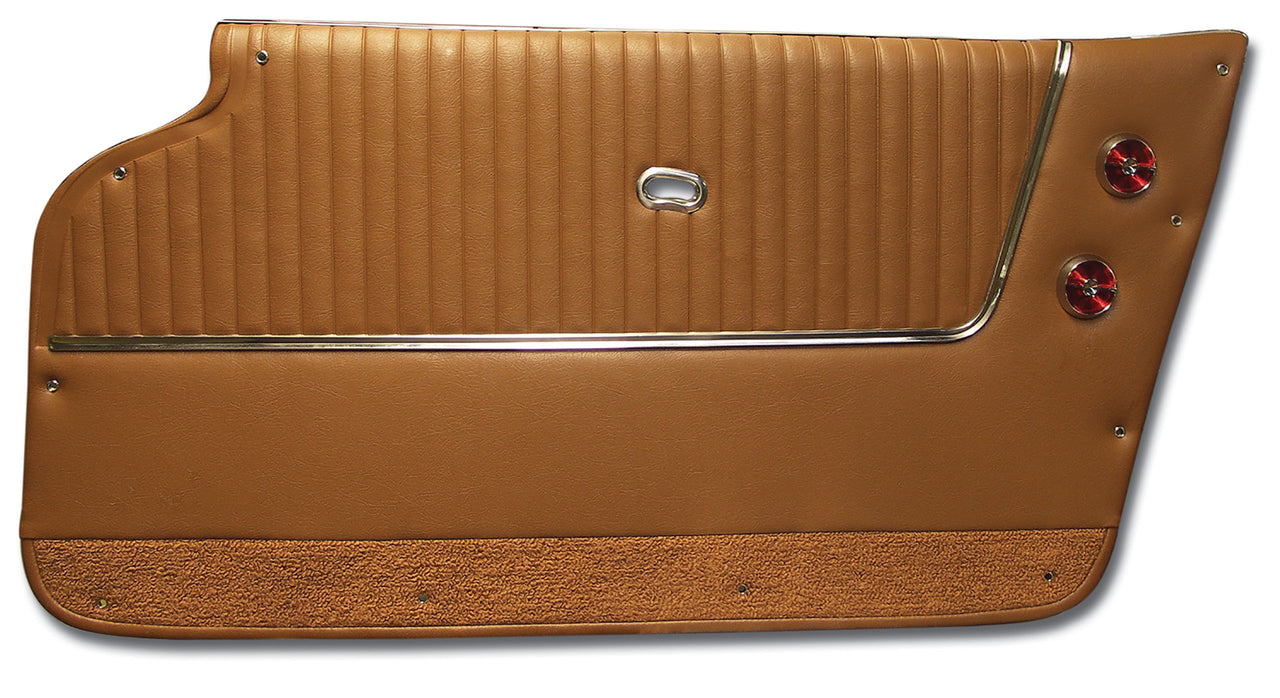 1963-1964 Corvette Door Panels Saddle - Convertible - W/Trim-437354-Corvette-Store-Online