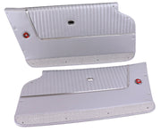 1964-1964 Corvette Door Panels Silver W/Silver Carpet - Convertible - W/Trim-4373Z5-Corvette-Store-Online