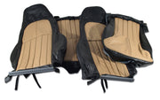 1997-2004 Corvette 100% Leather Standard Seat Covers - Black & Oak-43862-Corvette-Store-Online