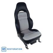 1997-2004 Corvette 100% Leather Sport Seat Covers - Black & Gray-43871-Corvette-Store-Online