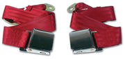 1963-1967 Corvette Seat Belts - Chrome Lift Replacement Bright Red-43897-Corvette-Store-Online