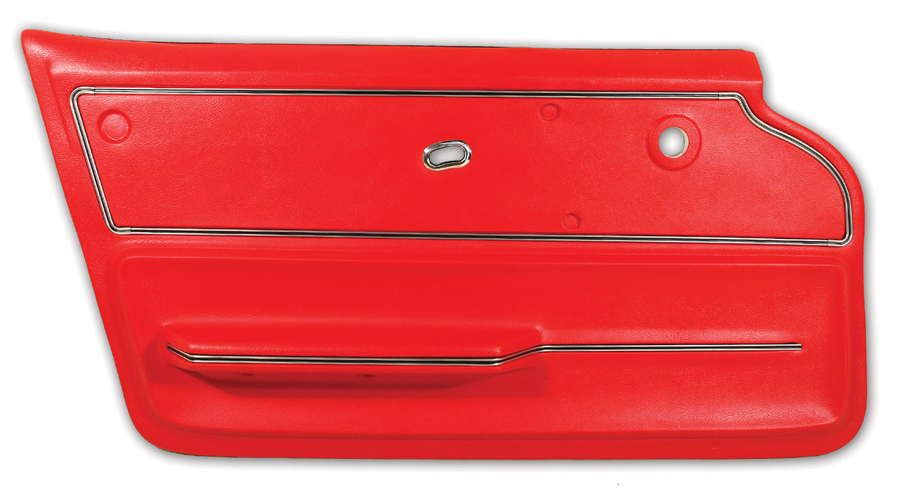 1965-1966 Corvette Door Panel Red Convertible W/Trim LH-440130-Corvette-Store-Online