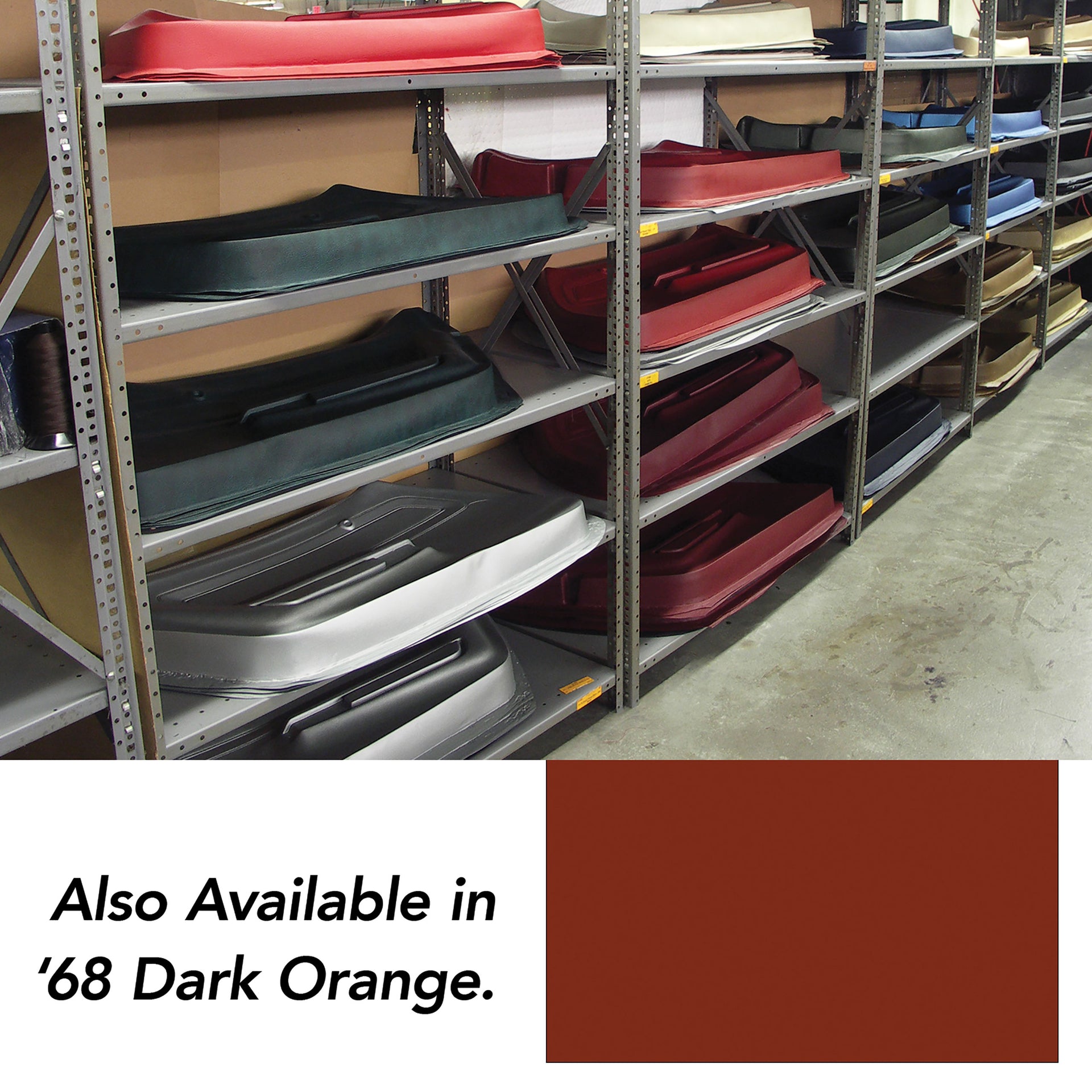 1968-1968 Corvette Door Panel Skin Dark Orange RH-440838-Corvette-Store-Online