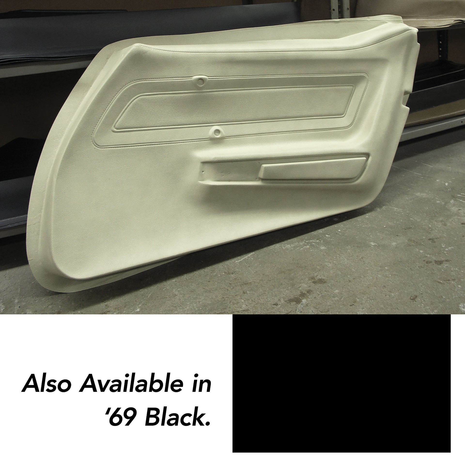 1969-1969 Corvette Door Panel Skin Black LH-441320-Corvette-Store-Online