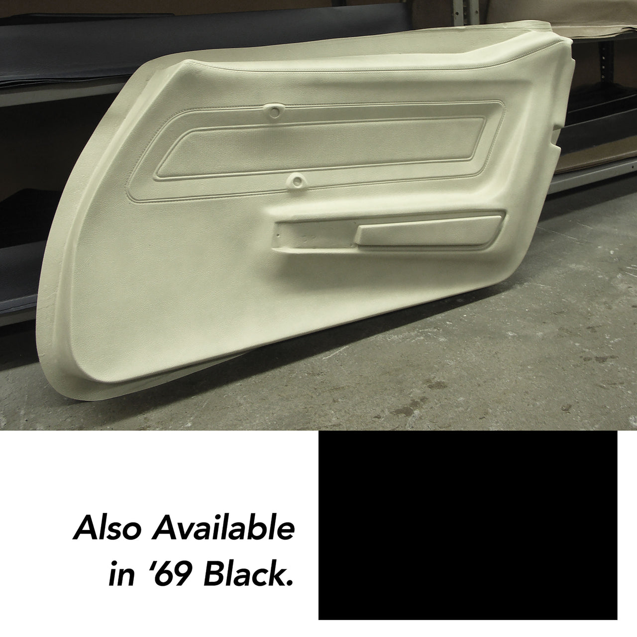 1969-1969 Corvette Door Panel Skin Black RH-441420-Corvette-Store-Online