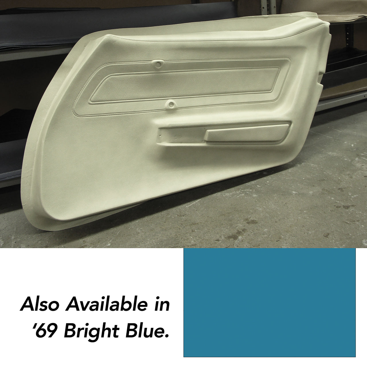 1969-1969 Corvette Door Panel Skin Bright Blue RH-441441-Corvette-Store-Online