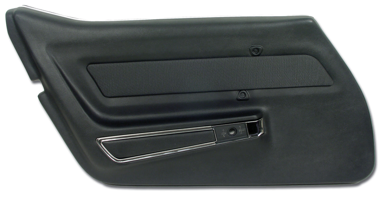 1969-1969 Corvette Door Panel Black W/Trim LH-441720-Corvette-Store-Online