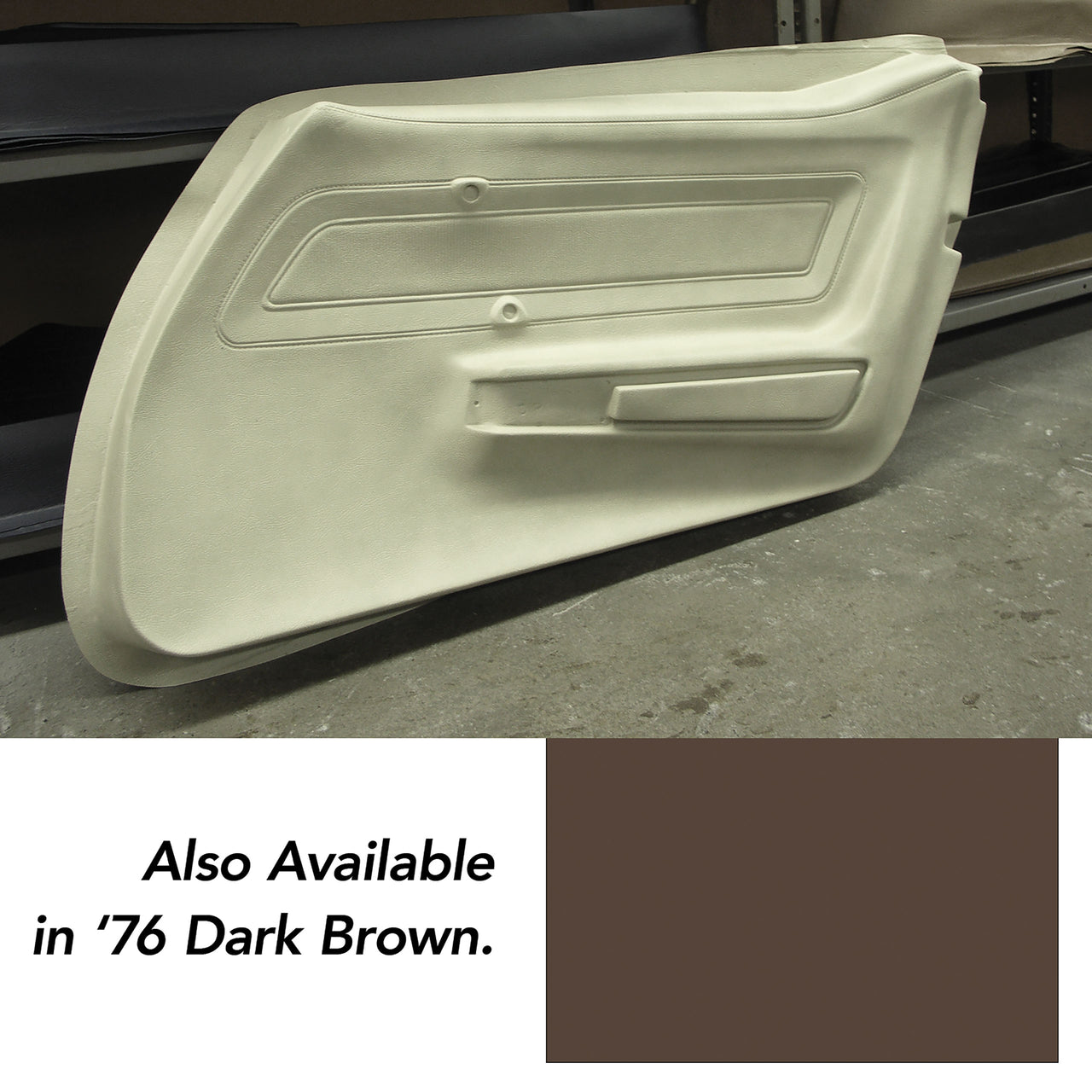 1976-1976 Corvette Door Panel Skin Dark Brown LH-441955-Corvette-Store-Online