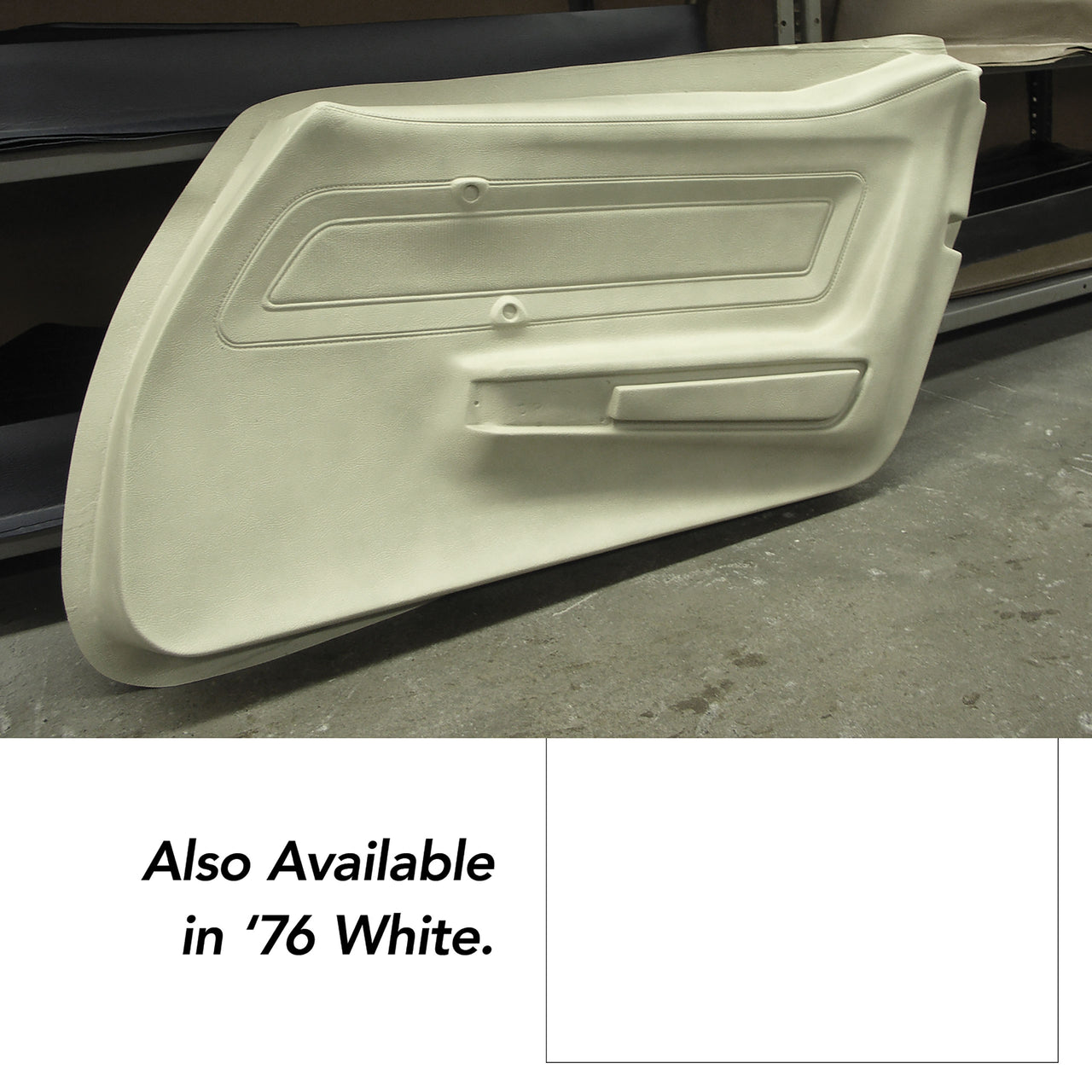 1976-1976 Corvette Door Panel Skin White LH-441976-Corvette-Store-Online