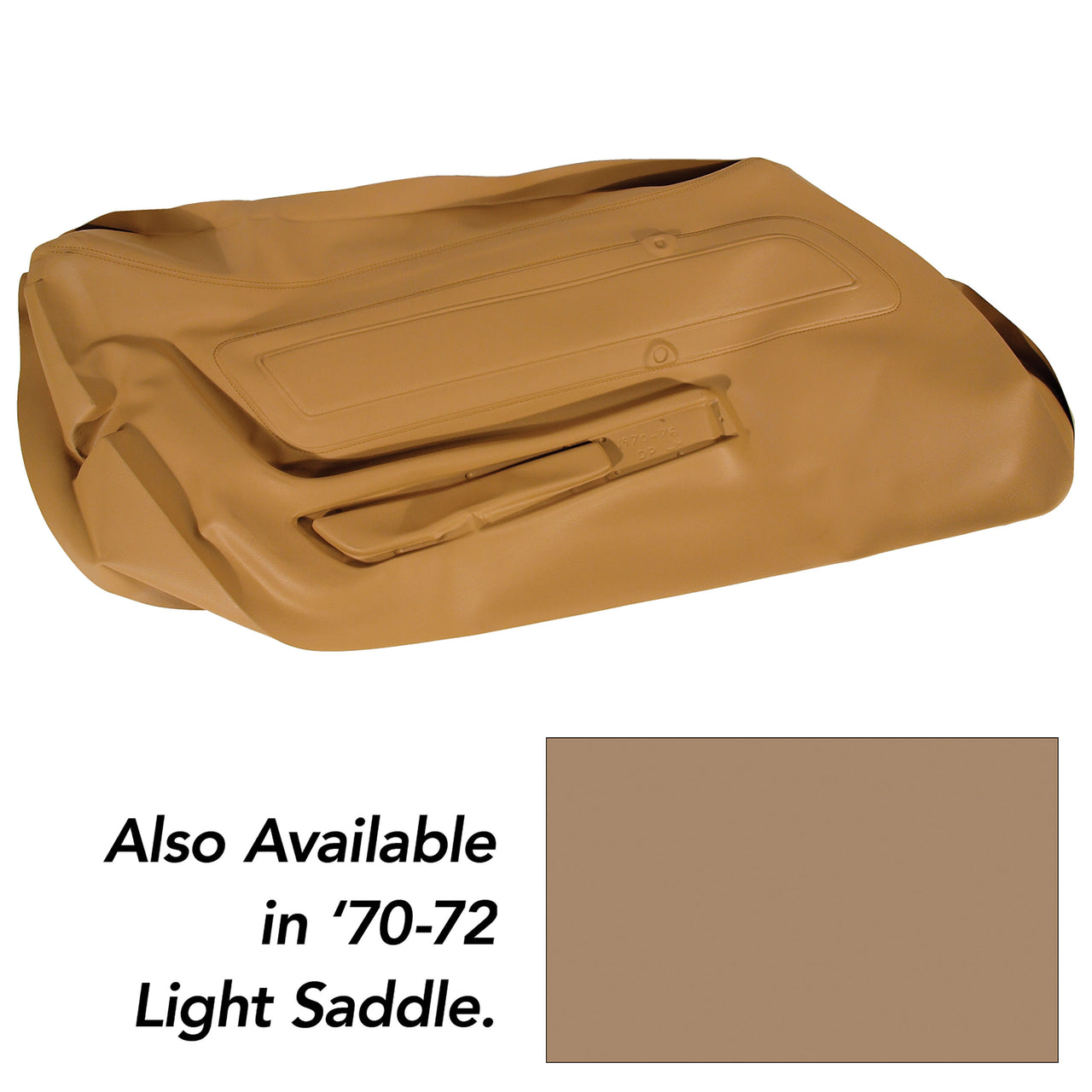 1970-1972 Corvette Door Panel Skin Light Saddle RH-442015-Corvette-Store-Online