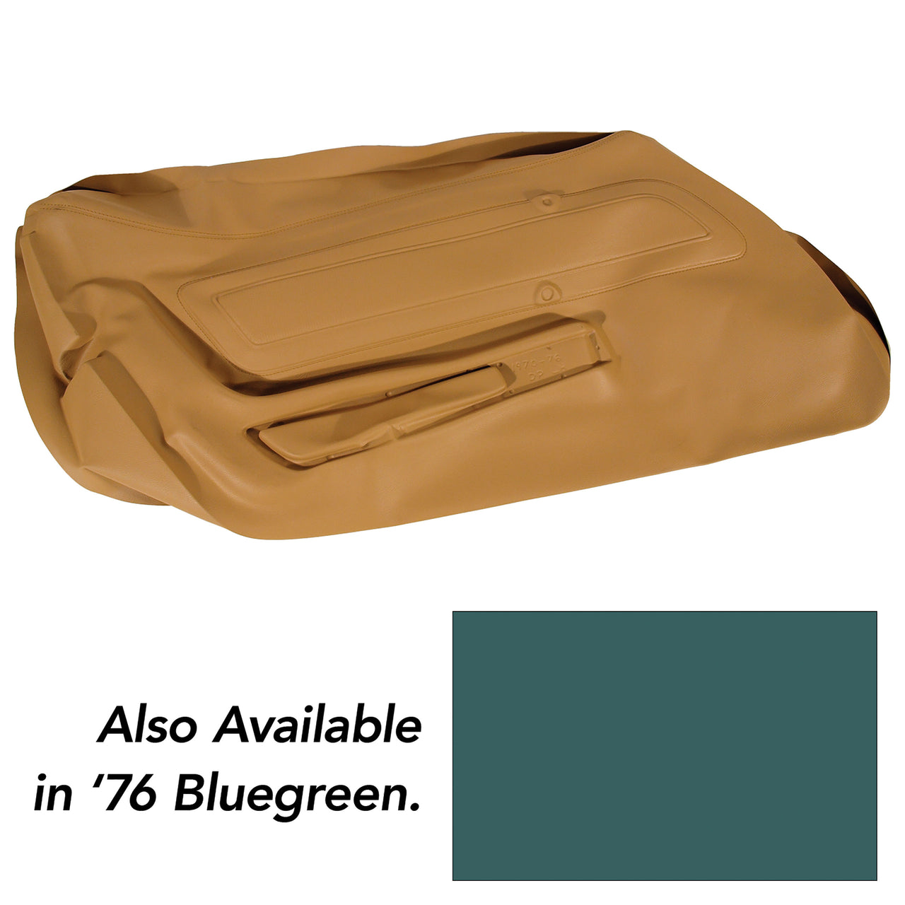 1976-1976 Corvette Door Panel Skin Blue Green RH-442019-Corvette-Store-Online