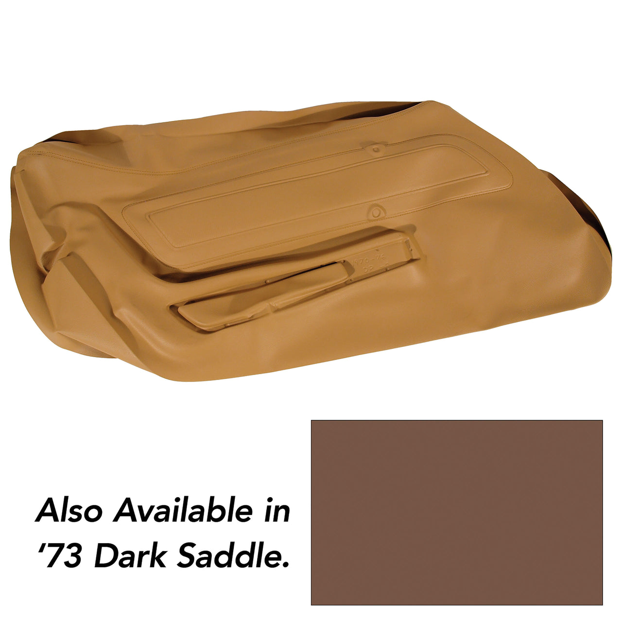 1973-1973 Corvette Door Panel Skin Dark Saddle RH-442023-Corvette-Store-Online