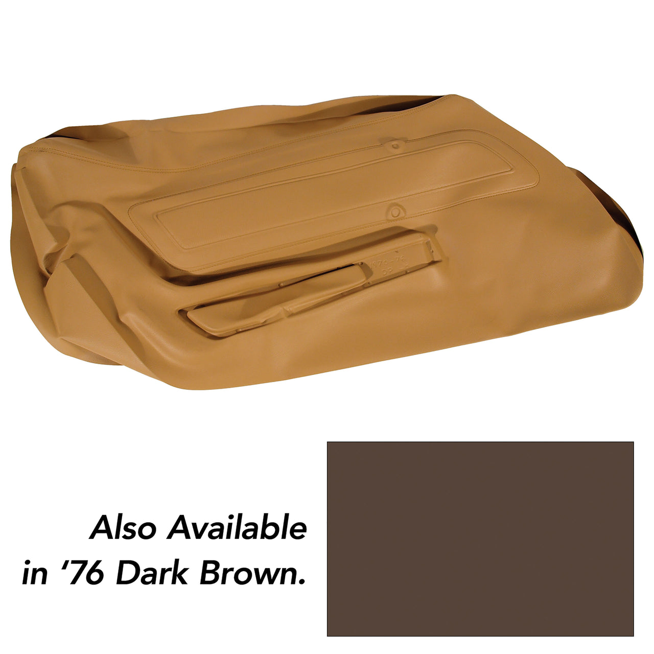 1976-1976 Corvette Door Panel Skin Dark Brown RH-442055-Corvette-Store-Online