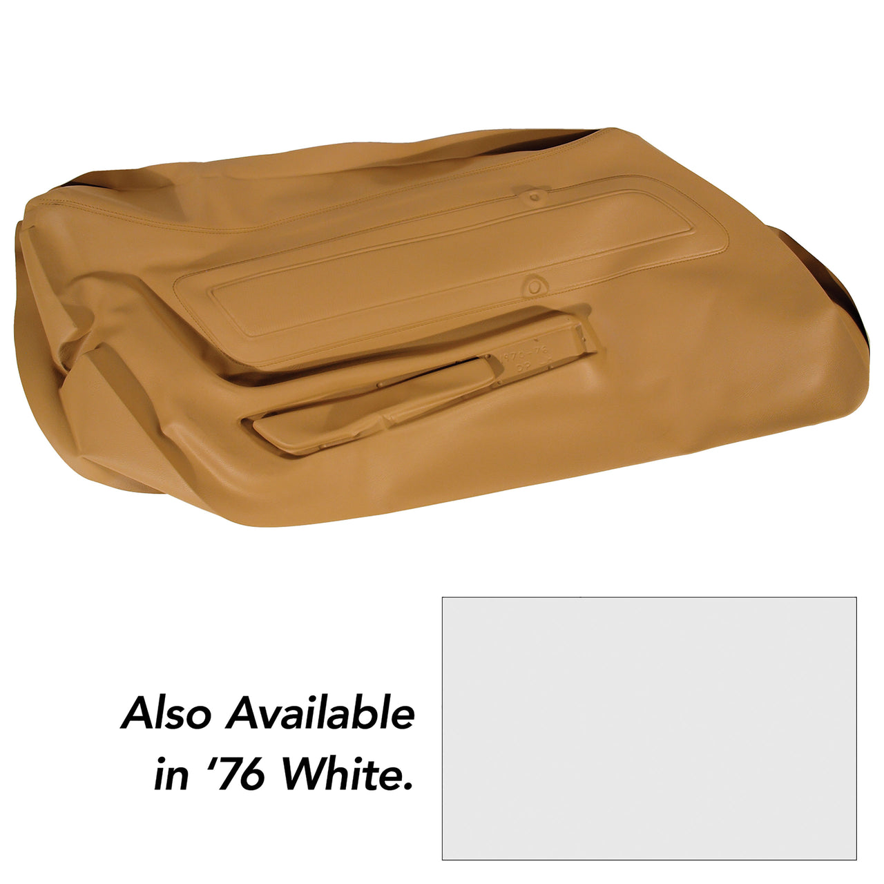 1976-1976 Corvette Door Panel Skin White RH-442076-Corvette-Store-Online