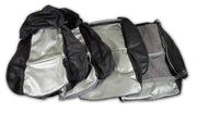 1984-1988 Corvette Custom 100% Leather Standard Seat Covers - Black & Gray-44211-Corvette-Store-Online