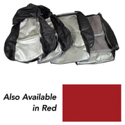 1984-1988 Corvette Custom 100% Leather Standard Seat Covers - Black & Red-44212-Corvette-Store-Online