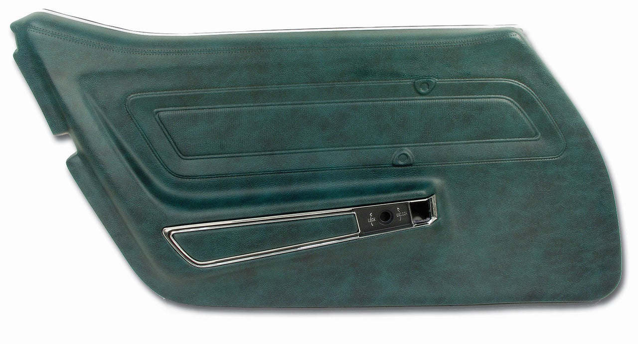 1976-1976 Corvette Door Panel Blue Green Standard LH-442319-Corvette-Store-Online