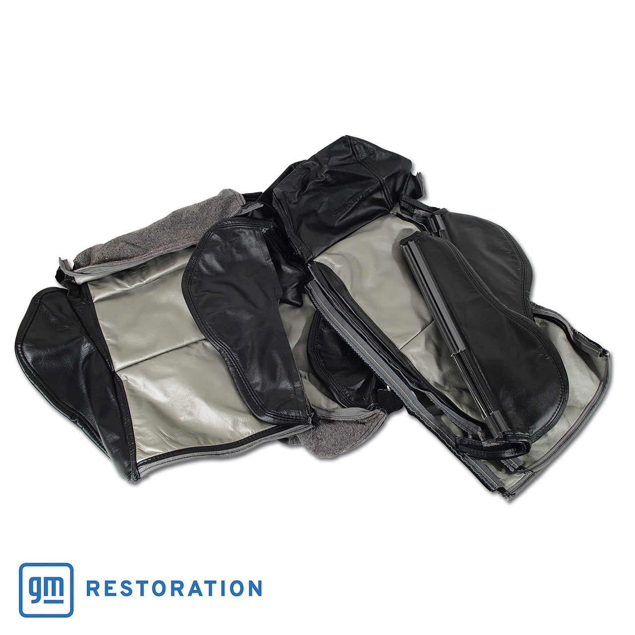 1984-1988 Corvette Custom 100% Leather Seat Covers Sport - Black & Gray-44231-Corvette-Store-Online