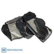 1984-1988 Corvette Custom 100% Leather Seat Covers Sport - Black & Gray-44231-Corvette-Store-Online