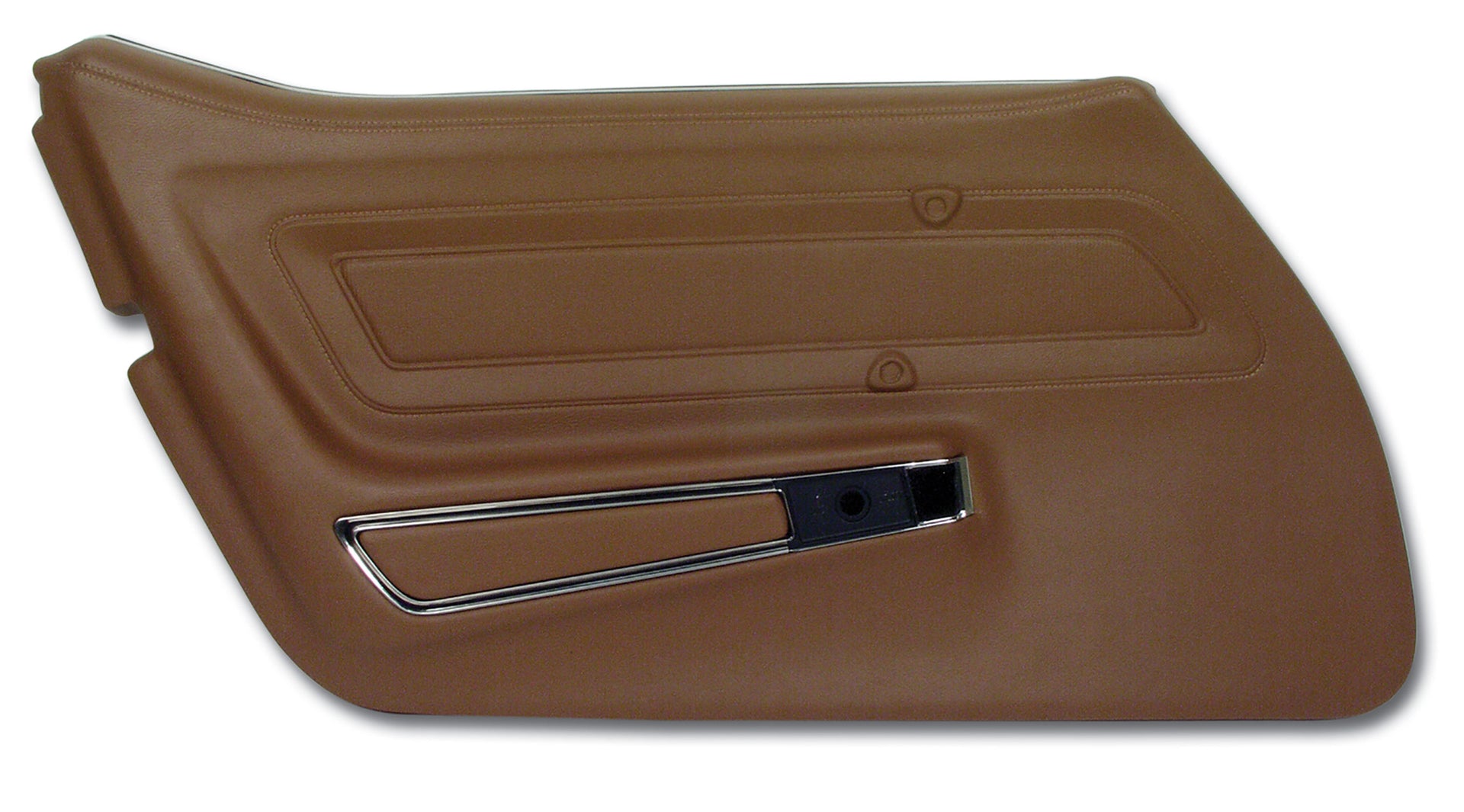 1973-1973 Corvette Door Panel Dark Saddle Standard LH-442323-Corvette-Store-Online