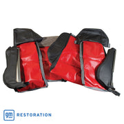 1986-1988 Corvette Custom 100% Leather Seat Covers Sport - Black & Red-44232-Corvette-Store-Online